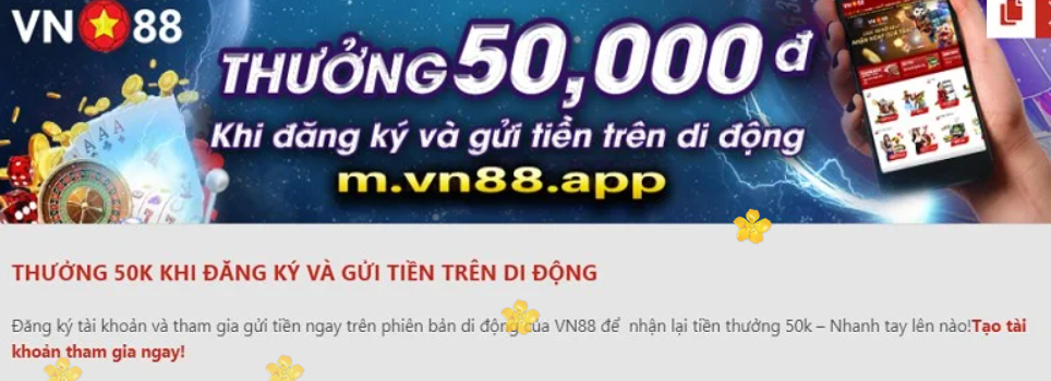 Vnd188 tặng 50k khuyến mãi người chơi mới
