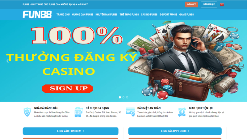 go fun88： Thế giới giải trí trực tuyến với cá cược thể thao, casino, slot hấp dẫn!
